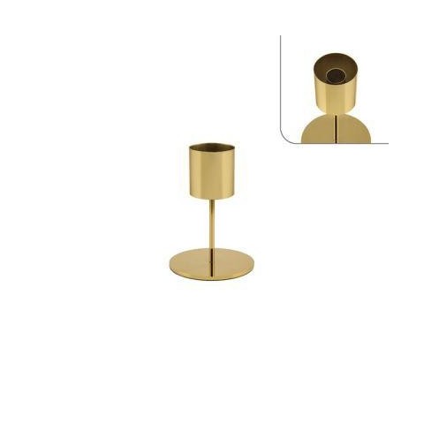 PORTACANDELE FERRO ORO H.16